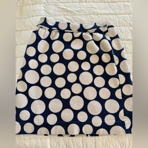 Boden Navy and Cream polka dot Textured Fabric